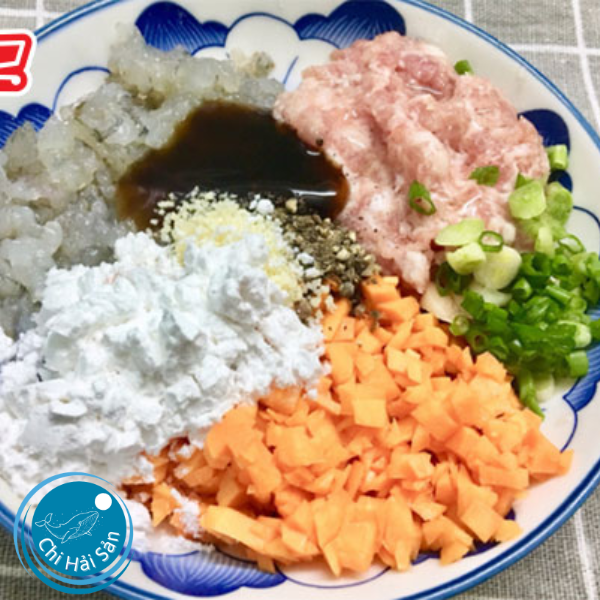 Nguyên liệu làm chả tôm 
